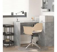 Frdhee Scrivania per bambini, tavolino da cucina piccolo, scrivania con scaffale, grigio cemento, 102 x 50 x 75 cm, materiale in legno, per studio, camera da letto, soggiorno