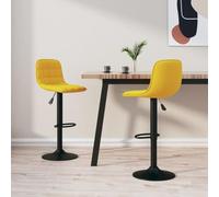 Frdhee Sedia da bar Sedia per tavolo da toeletta, sgabello da bar 2 pz. giallo velluto cosmetico sedia per cucina, soggiorno, sala da pranzo