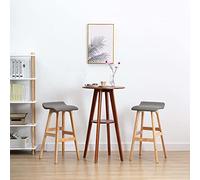Frdhee Sedia da bar Sedia per tavolo da toeletta, sgabello da bar 2 pz. grigio scuro tessuto cosmetico sedia per cucina, soggiorno, sala da pranzo