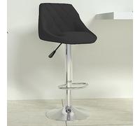 Frdhee Sedia da bar Sedia per tavolo da toeletta, sgabello da bar nero velluto cosmetico sedia per cucina, soggiorno, sala da pranzo