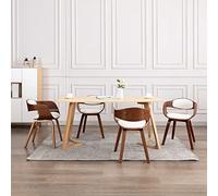 Frdhee Sedia da pranzo cantilever Poltronia,Sedie da pranzo 4 pezzi in legno piegato e similpelle,Per soggiorno, camera da letto