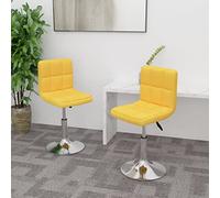 Frdhee Sedie moderne da sala da pranzo,Sedie da pranzo 2 pz. Rotabili tessuto giallo per sala da pranzo, soggiorno, cucina, camera da letto