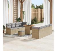 Frdhee Set da balcone per giardino d'inverno, 11 pezzi beige e grigio chiaro, 80 x 80 x 71 cm, per terrazze, veranda e piscina