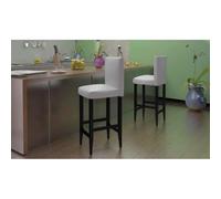 Frdhee Set di 2 sgabelli da bar, in ecopelle, colore bianco, per sgabelli da bancone, cucina, hotel, bar