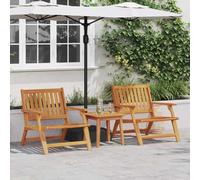 Frdhee Set di 2 tavoli da giardino per esterni, in legno di acacia massiccio, per verande, cortili, terrazze, balconi, bordi della piscina