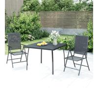 Frdhee Set di conversazioni per la terrazza all'aperto, mobili da giardino, set da campeggio, set da 3 pezzi