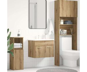Frdhee Set di mobili da bagno, mobili da bagno, mobiletto lavandino, mobiletto lavandino, mobiletto in rovere artisan, 60 x 38,5 x 46 cm, per bagni familiari, ospiti, bagno commerciale, facile da