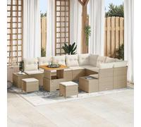 Frdhee Set di mobili da balcone, da giardino, 12 pezzi, beige e crema, 80 x 80 x 71 cm, per giardino, esterni, terrazza, balcone