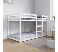 Frdhee Struttura Letto Moderno,Bed Frame Doghe Moderni,Letto a Castello senza Materasso Bianco 90x190cm Massello Pino Per Area Di Sosta Soggiorno Studio Zona Relax Domestica