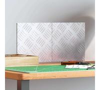 Frdhee Tappetini per gradini, antiscivolo, 2 pezzi, colore argento, 20 x 20 cm, in alluminio, per tutte le scale pulite e lisce