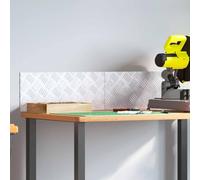 Frdhee Tappeto per scale, rondelle a rombi, 2 pezzi, argento, 50 x 20 cm, in alluminio, per tutte le scale pulite e lisce