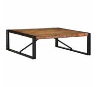 Frdhee Tavolino da caffè in legno massello, 100 x 100 x 35 cm, utilizzabile come tavolo da pranzo, facile da montare, facile da usare