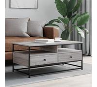 Frdhee Tavolino da caffè moderno, tavolino da caffè, tavolino da caffè, tavolino da caffè grigio, 100 x 51 x 45 cm, materiale in legno per casa, accoglienza ospiti, pensioni, stile moderno