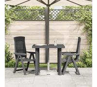 Frdhee Tavolino Da Giardino, Tavolo per Cortile, Tavolo da Giardino Antracite 80x75x72 cm in Plastica Tavoli Picnic Per Portico Anteriore Balcone Incontri Leggeri