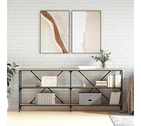 Frdhee Tavolino piccolo per telefono, consolle, in rovere 180 x 30 x 75 cm, in legno e ferro, per camera da letto, soggiorno