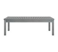 Frdhee Tavolo Da Esterno, Tavolino per Giardino, Tavolino da Caffè 100x50x33 cm Grigio Legno Massello di Acacia Tavoli Picnic Per Portico Anteriore Balcone Incontri Leggeri