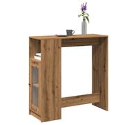 Frdhee Tavolo da pranzo, tavolo da cucina, tavolo da pranzo moderno, tavolo da bar con scaffale, rovere Artisan, 101 x 40 x 103,5 cm, materiale in legno, per sala da pranzo, cucina, ufficio, soggiorno