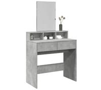 Frdhee Tavolo da toeletta, da toeletta con specchio, grigio cemento, 80 x 41 x 144,5 cm, Vanity Table per camera da letto, design moderno, facile da pulire