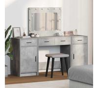Frdhee Tavolo da toelettatura Vanity Table, tavolo da toeletta con porta, 3 pezzi, grigio, 40 x 41 x 75 cm, materiale in legno, per camera da letto, facile da montare, molteplici possibilità di