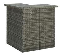 Frdhee Tavolo moderno da cucina, tavolo da pranzo, tavolo da ufficio, tavolo da bar rettangolare, grigio, 100 x 50 x 105 cm, in rattan sintetico, per piccoli spazi, sala da pranzo, cucina, può essere