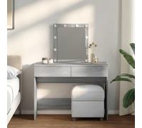 Frdhee Vanity Table - Tavolo da toeletta moderno con illuminazione a LED, grigio, 100 x 40 x 130 cm, per camera da letto, facile da montare, design moderno