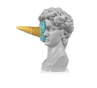 Frdun Aouln David, statuetta creativa di gelato, statuetta di David, moderna e semplice artigianato personalizzato, decorazione da scrivania per ufficio, libreria, per interni ed esterni