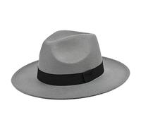 Frdun Cappello da uomo retrò con tesa larga, classico cappello estivo da spiaggia, cappello invernale in feltro di lana, cappello a tesa corta da uomo