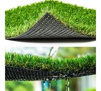 FREADEM Erba sintetica spessa e sintetica, 90 x 1,5 m, tappeto erboso artificiale per cani, con drenaggio, per prato esterno, giardino, patio, paesaggio, balcone, tappetino per animali domestici,