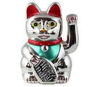 Freak Scene Gatto della Fortuna - Gatto Cinese - Maneki Neko - 15 cm - Argento