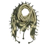 Freak Scene Kefiah - verde-verde oliva-grigio - beige - 100x100 cm - Shemagh - Sciarpa Arafat Foulard kefiah palestinese 100% cotone