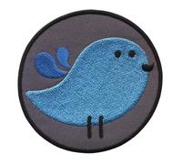 Freak Scene Patch - piccolo uccello - blu chiaro e grigio 8 cm - toppa