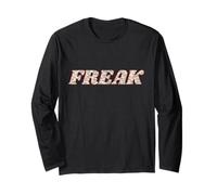 Freak Stampa Leopardata Sbiadita Maglia a Manica
