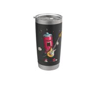 Freaking Out Batteria con grafica chitarra elettrica Bicchiere termico in acciaio inox doppia parete
