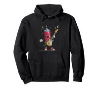 Freaking out Batteria con Grafica Chitarra elettrica Felpa con Cappuccio