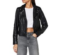 Freaky Nation Bali-FN SC Giacchetta di Pelle, Black, XXL Donna