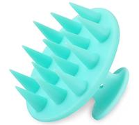 FReatech Aggiornato Massaggiatore Cuoio Capelluto con Setole Lunghe e Rigide, Spazzola per Shampoo in Silicone Integrata per Esfoliazione e Massaggio Testa, per Capelli Lunghi, Spessi e Ricci Turchese