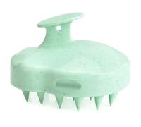 FREATECH Spazzola per Shampoo Massaggiatore per Cuoio Capelluto con Setole Morbide in Silicone per Cura del Cuoio Capelluto Ecrescita Capelli, Forfora, Manico in Paglia Grano Aggiornato, Menta Verde