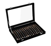 Frebeauty 15 Ganci Collana Vassoio Velluto Neckalce Organizzatore Coperchio Collana Holder Box Gioielli Organizzatore Pendenti Catene Collana Jeweley Vassoio Donne Ragazze (nero)