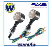 Frecce a Led Carbon Look Lente Trasparente RMS Indicatori Universali Moto