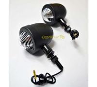 Frecce bullet nere asta media lunghezza 2pz cafe racer moto custom frecce bobber