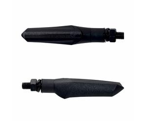 Frecce dinamiche per moto TAAC FR09 11 LED fume-nere (M8 - lunghezza 85mm - alte