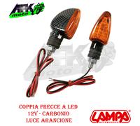 Frecce Indicatori di direzione Carbon Look a Led Omologate Lenti Arancio da Moto