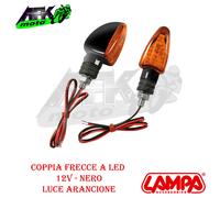Frecce Indicatori di direzione Nero a Led Omologate Per Moto Scooter Portatarga