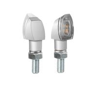 Frecce Lampa moto Volt LED Argento omologate luce arancio,cavi connettori rapidi