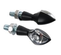 COPPIA FRECCE A LED PER MOTO INDICATORI DI DIREZIONI SCOOTER LENTE BIANCA LAMPA