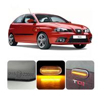 FRECCE LATERALI a LED DINAMICHE PROGRESSIVE per SEAT IBIZA 6L CANBUS NERO FUME'