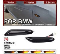 FRECCE LATERALI LED dinamiche PROGRESSIVE BMW SERIE 5 E60 E61 NERO FUME' CANBUS