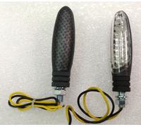 FRECCE LED CARBON LOOK UNIVERSALI CON VETRO BIANCO 1 COPPIA 8596A