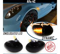 Frecce LED Dinamiche SEQUENZIALI per ALFA ROMEO 4C Nere Fumè CANBUS Omologate