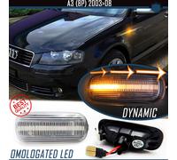 Frecce LED Dinamiche Sequenziali per AUDI A3 8P 03-08 CANBUS Omologate PLUG PLAY
